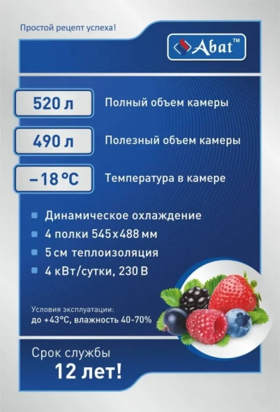 Морозильный шкаф ABAT ШХн-0,5-01 нерж. (верхний агрегат) в Челябинске