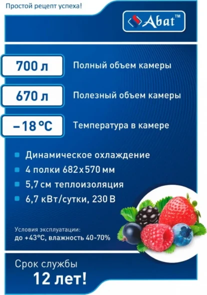 Морозильный шкаф ABAT ШХн-0,7-02 краш. (нижний агрегат) в Челябинске